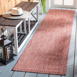 Safavieh Courtyard 2'-2" x 9'-0" Rug in Red / Red