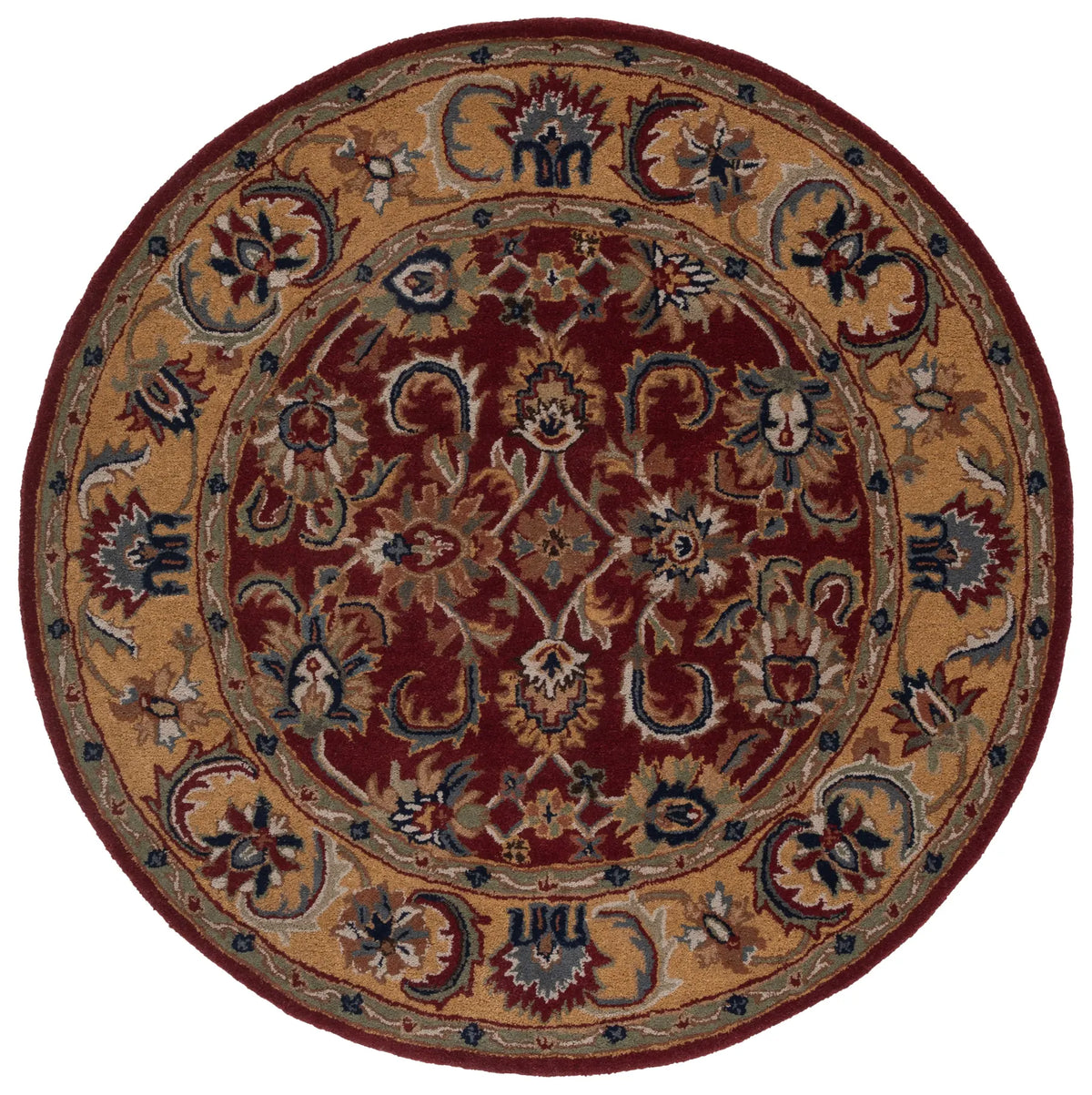 Safavieh Classic 5'-0" x 5'-0" Rug in Red / Gold