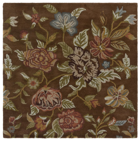 Safavieh Blossom 6'-0" x 6'-0" Rug in Brown / Multi