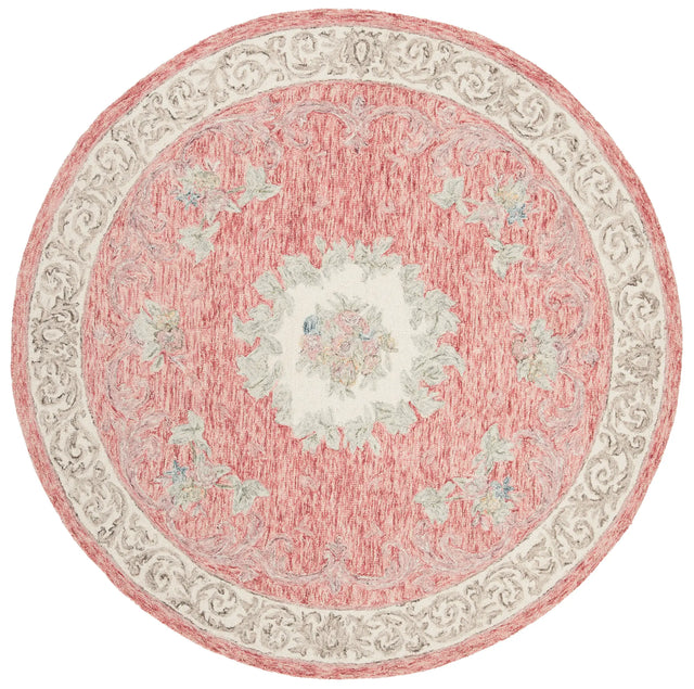 Safavieh Aubusson 6'-0" x 6'-0" Rug in Red / Ivory