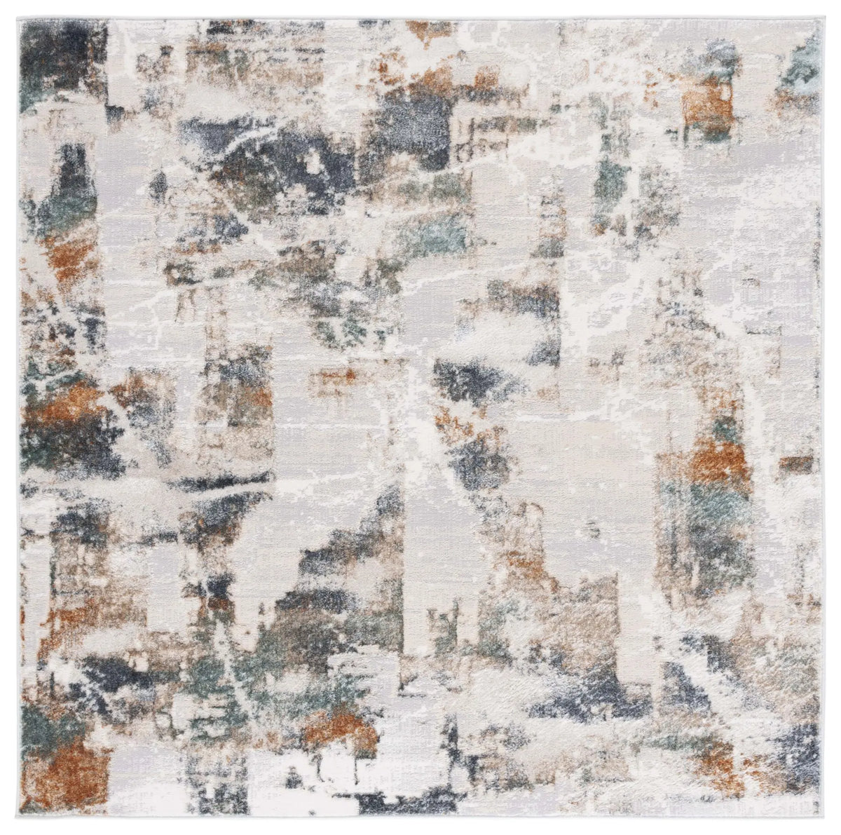 Safavieh Alenia 100 6'-7" x 6'-7" Rug in Grey / Beige