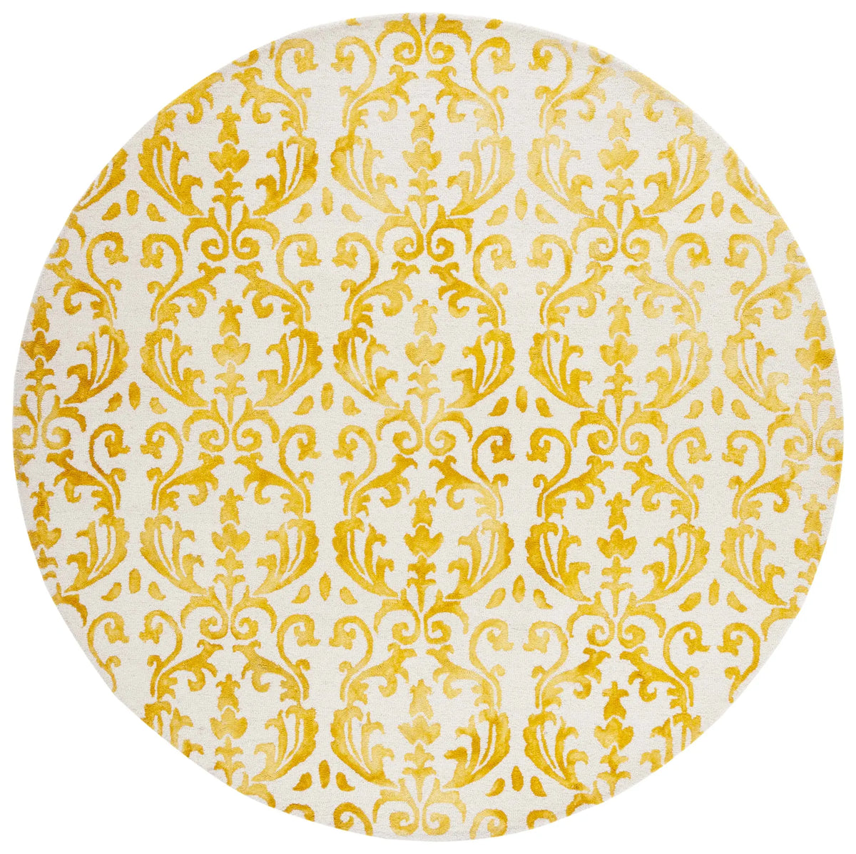Safavieh Dip Dye 7'-0" x 7'-0" Rug in Ivory / Gold