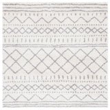 Safavieh Arizona Shag 6'-7" x 6'-7" Rug in Ivory / Grey