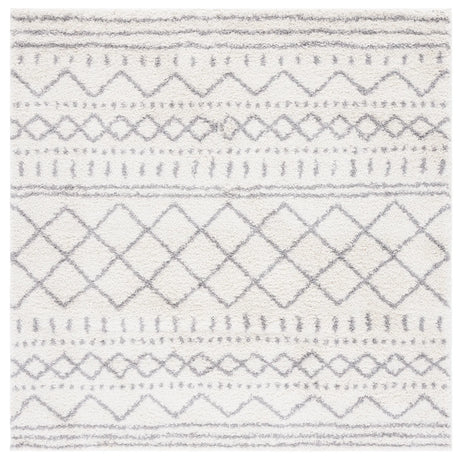 Safavieh Arizona Shag 6'-7" x 6'-7" Rug in Ivory / Grey