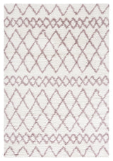 Safavieh Berber Shag 4'-0" x 6'-0" Rug in Ivory / Light Rose