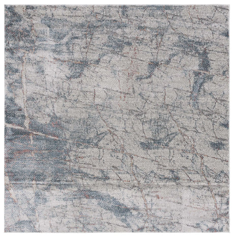 Safavieh Vogue 6'-7" x 6'-7" Rug in Grey / Blue Rust
