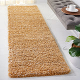 Safavieh Hudson Shag 2'-3" x 8'-0" Rug in Gold / Ivory