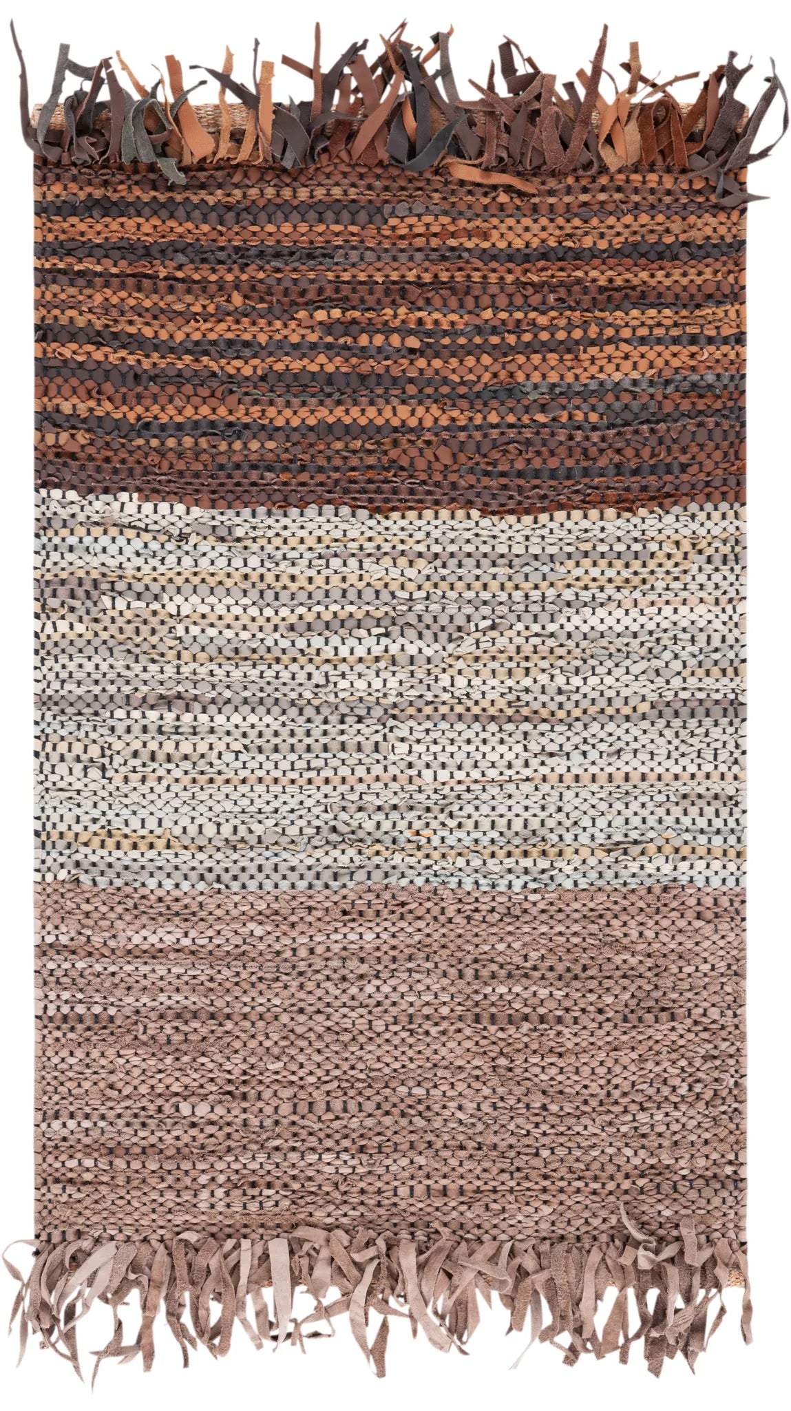 Safavieh Vintage Leather 2'-0" x 3'-0" Rug in Rust / Grey