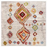 Safavieh Sagamore 6'-7" x 6'-7" Rug in Light Grey / Terracotta