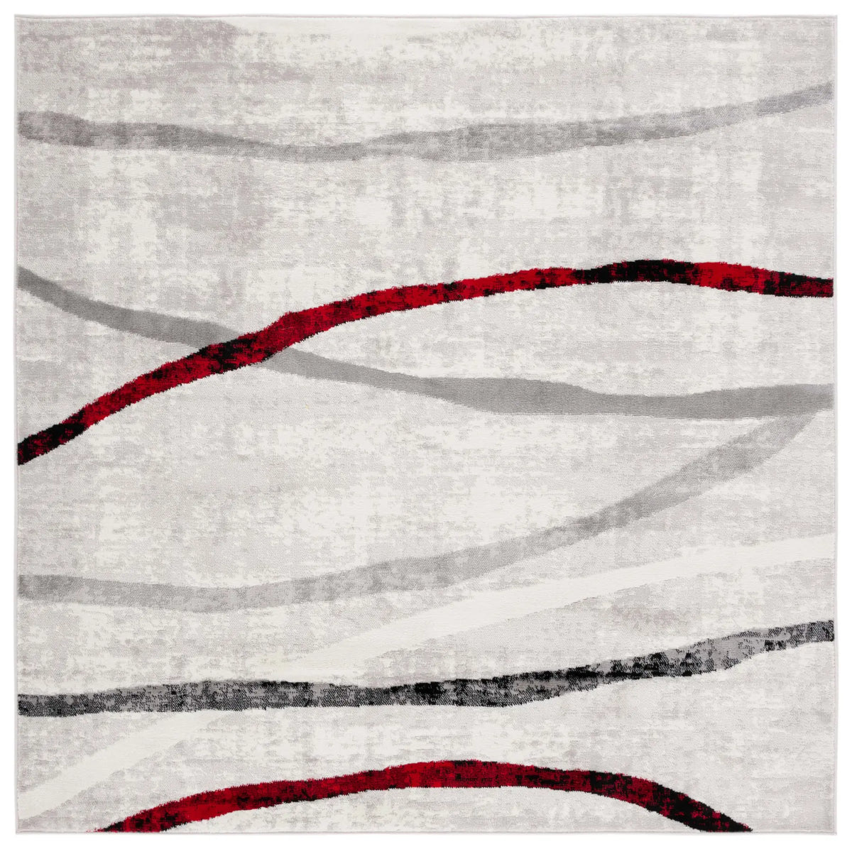 Safavieh Skyler 6'-7" x 6'-7" Rug in Ivory Grey / Red