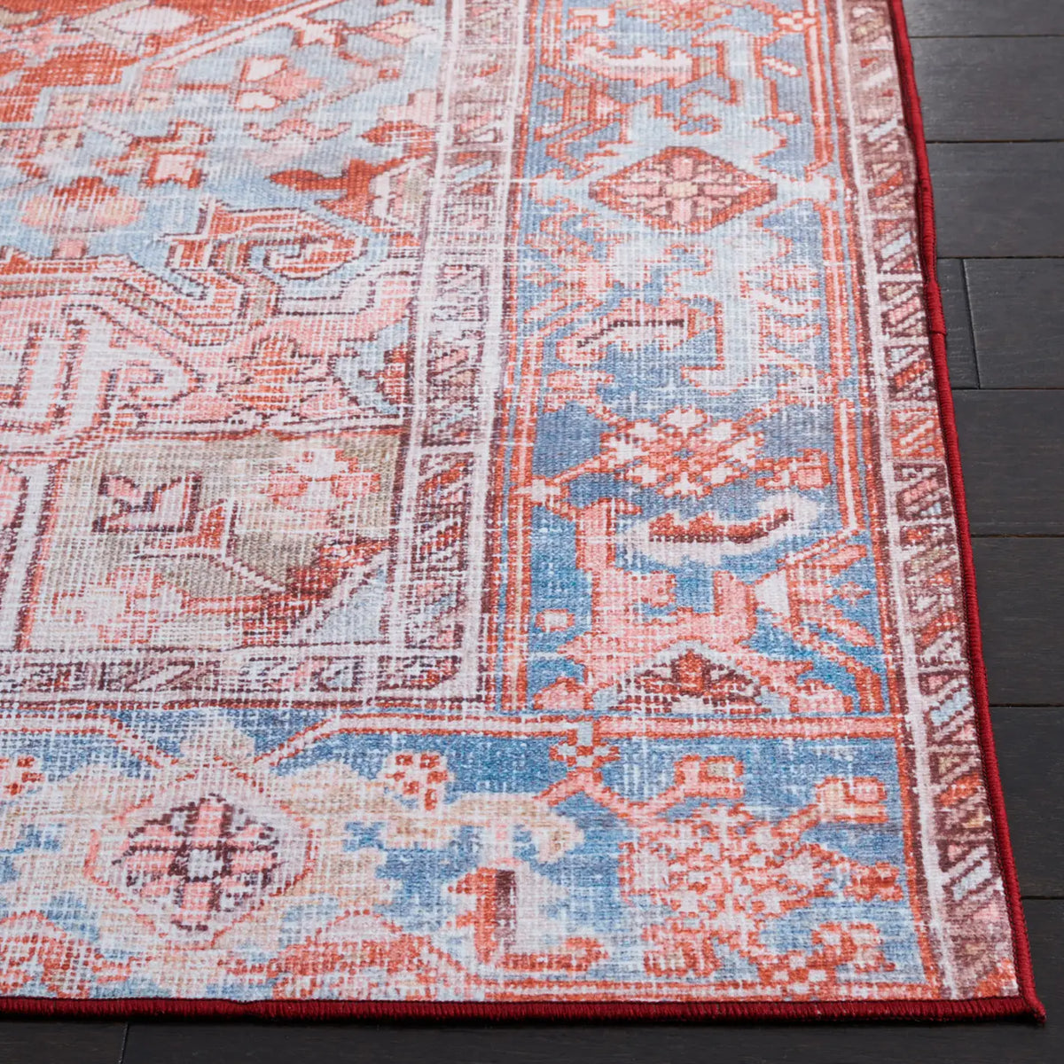 Safavieh Tucson 4'-0" x 6'-0" Rug in Rust / Blue