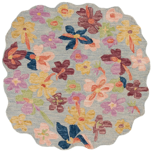 Safavieh Jardin 4'-0" x 4'-0" Rug in Light Blue / Yellow