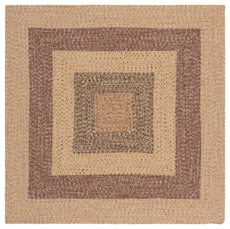 Safavieh Braided 5'-0" x 5'-0" Rug in Beige / Brown