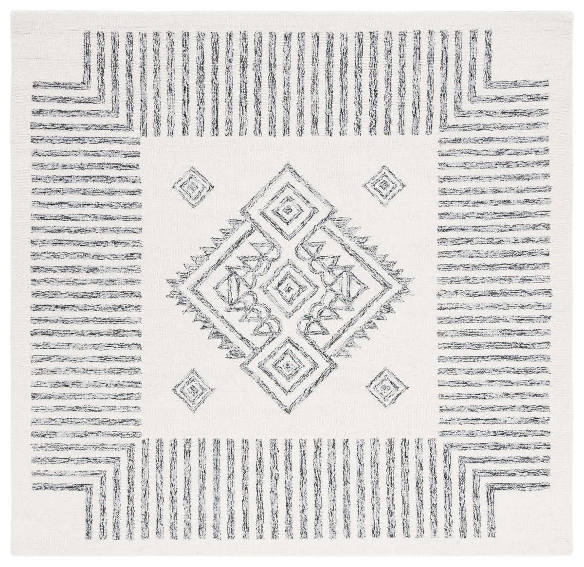 Safavieh Casablanca 6'-0" x 6'-0" Rug in Ivory / Black