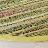 Safavieh Rag Rug 6'-0" x 6'-0" Rug in Light Green / Multi