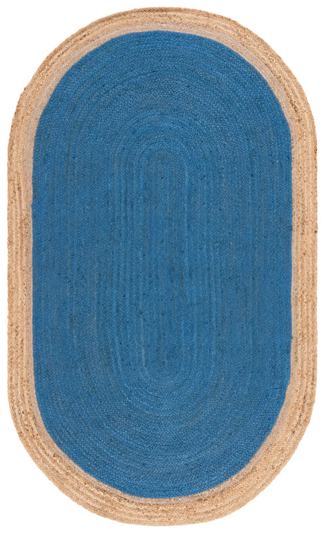 Safavieh Natural Fiber 5'-0" x 8'-0" Rug in Royal Blue / Natural