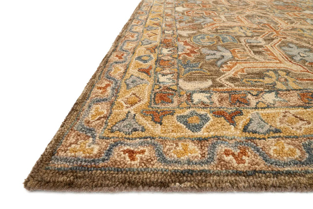 Loloi Victoria Vk-01 Walnut / Multi Rugs - rug corner