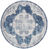Safavieh Brentwood 5'-0" x 5'-0" Rug in Navy / Ivory