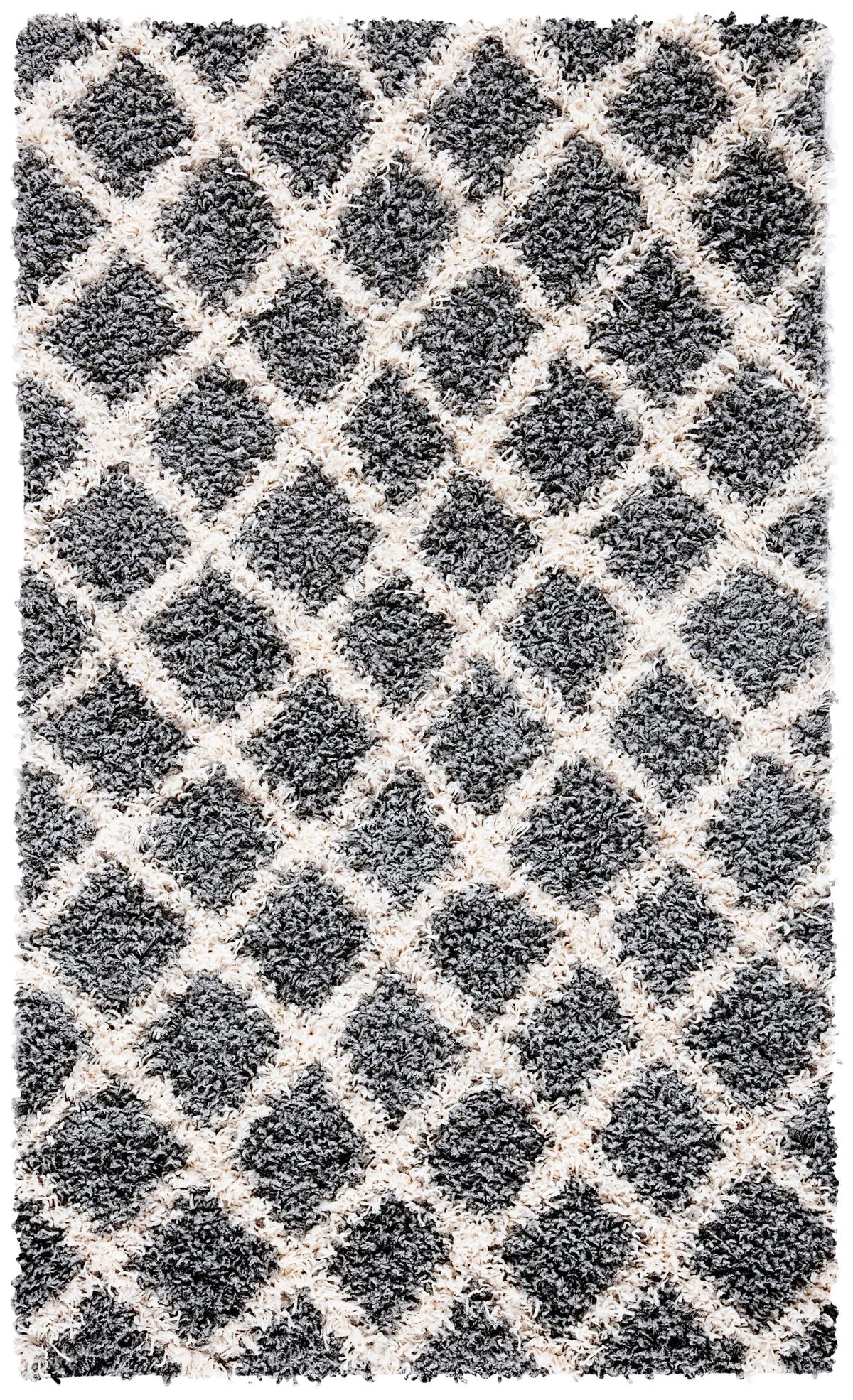 Safavieh Sgd-Dallas Shag 3'-0" x 5'-0" Rug in Grey / Ivory