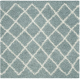 Safavieh Sgd-Dallas Shag 6'-0" x 6'-0" Rug in Seafoam / Ivory