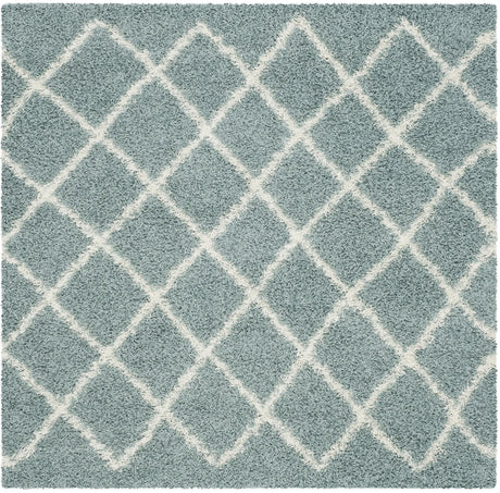 Safavieh Sgd-Dallas Shag 6'-0" x 6'-0" Rug in Seafoam / Ivory