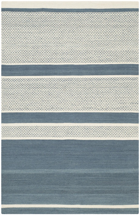 Safavieh Kilim 4'-0" x 6'-0" Rug in Blue / Ivory