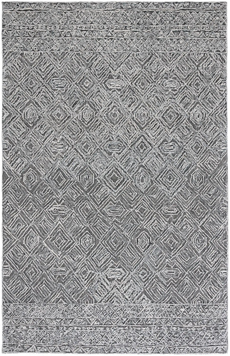 Safavieh Textual 4'-0" x 6'-0" Rug in Black / Ivory
