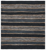 Safavieh Vintage Leather 6'-0" x 6'-0" Rug in Black / Natural