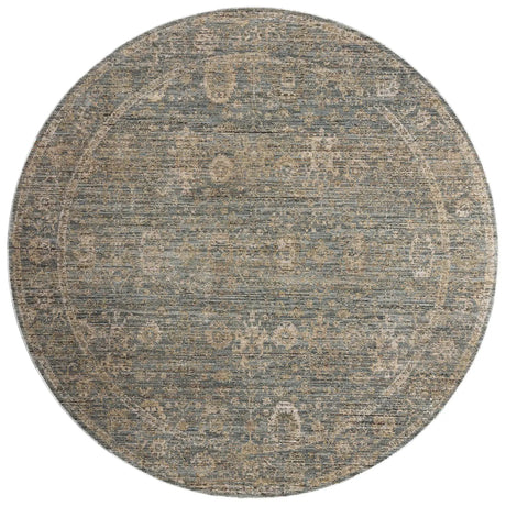 Loloi Priscilla PRL-03 Blue / Sand Rug - round flat