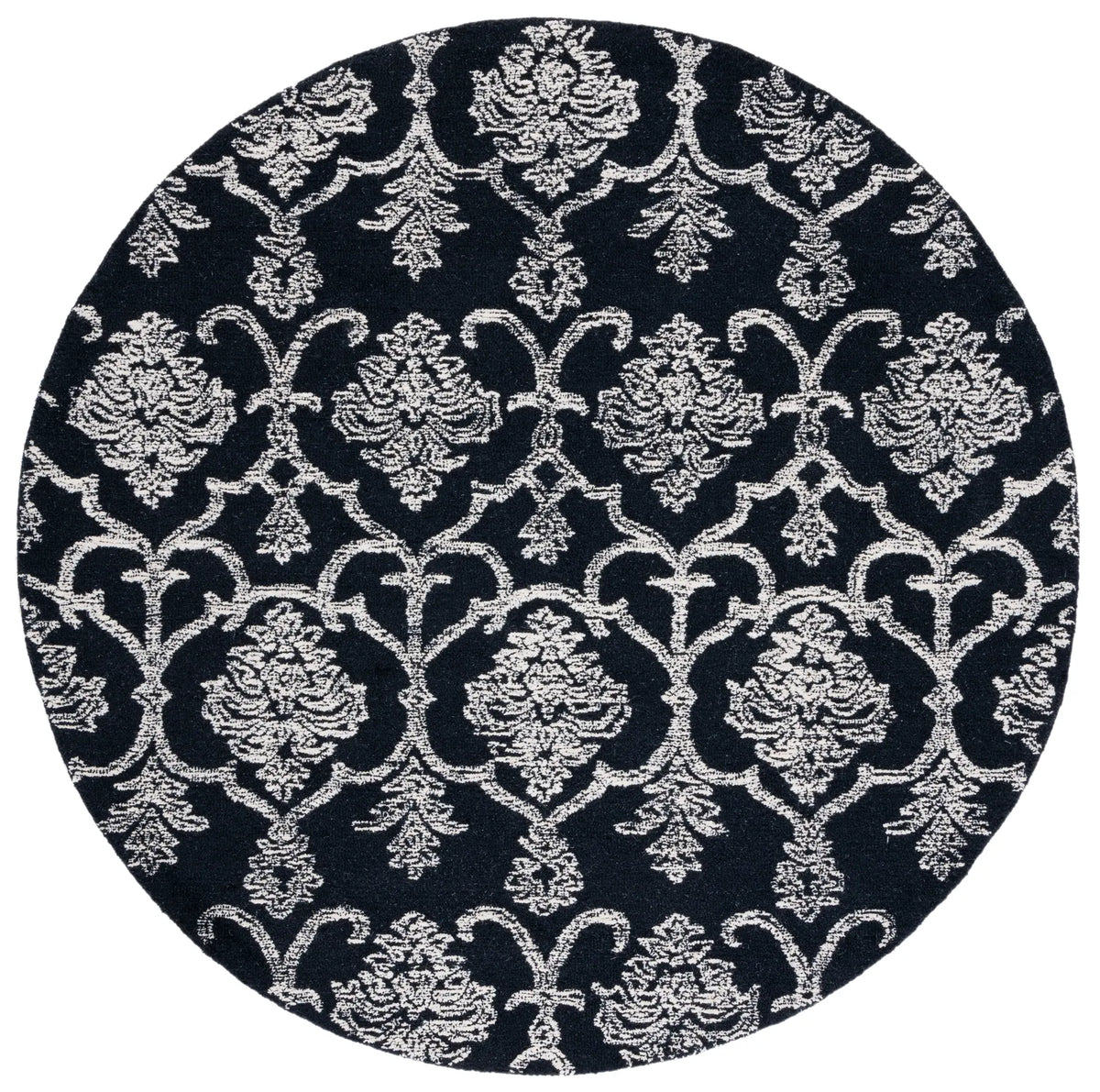 Safavieh Metro 6'-0" x 6'-0" Rug in Black / Ivory