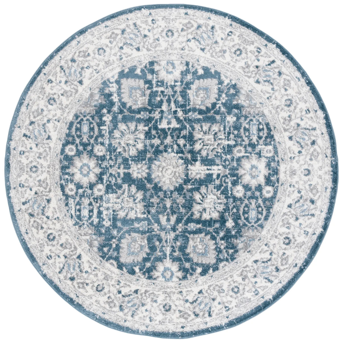 Safavieh Layla 6'-7" x 6'-7" Rug in Blue / Ivory Grey