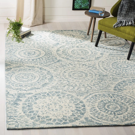Safavieh Abstract 6'-0" x 9'-0" Rug in Ivory / Blue