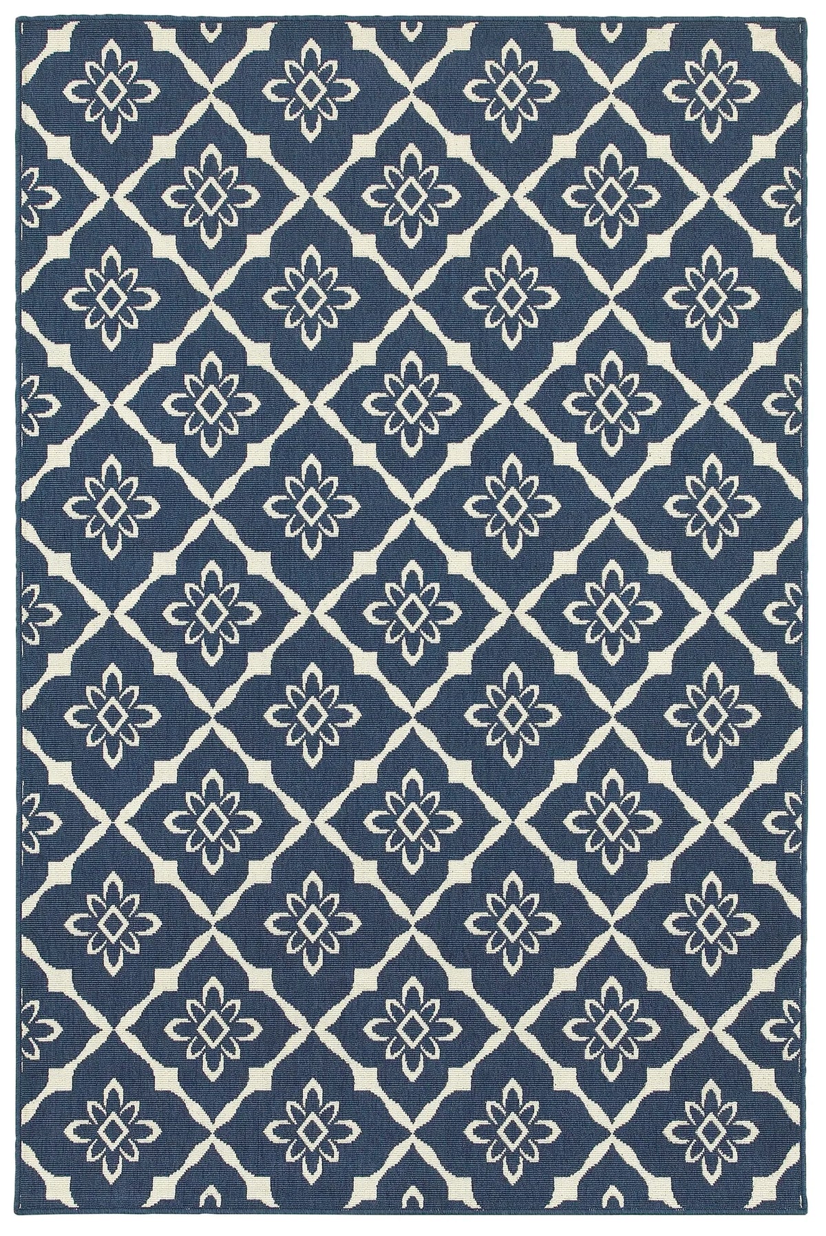 Oriental Weavers Sphinx Meridian 5703B Navy / Ivory Rugs - main flat