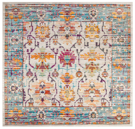 Safavieh Crystal 7'-0" x 7'-0" Rug in Cream / Teal
