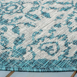 Safavieh Courtyard 6'-7" x 6'-7" Rug in Grey / Blue