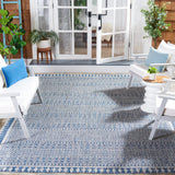 Safavieh Courtyard 8'-0" x 11'-0" Rug in Navy / Grey