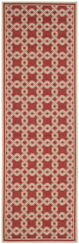 Safavieh Martha Stewart 2'-7" x 8'-2" Rug in Red / Creme