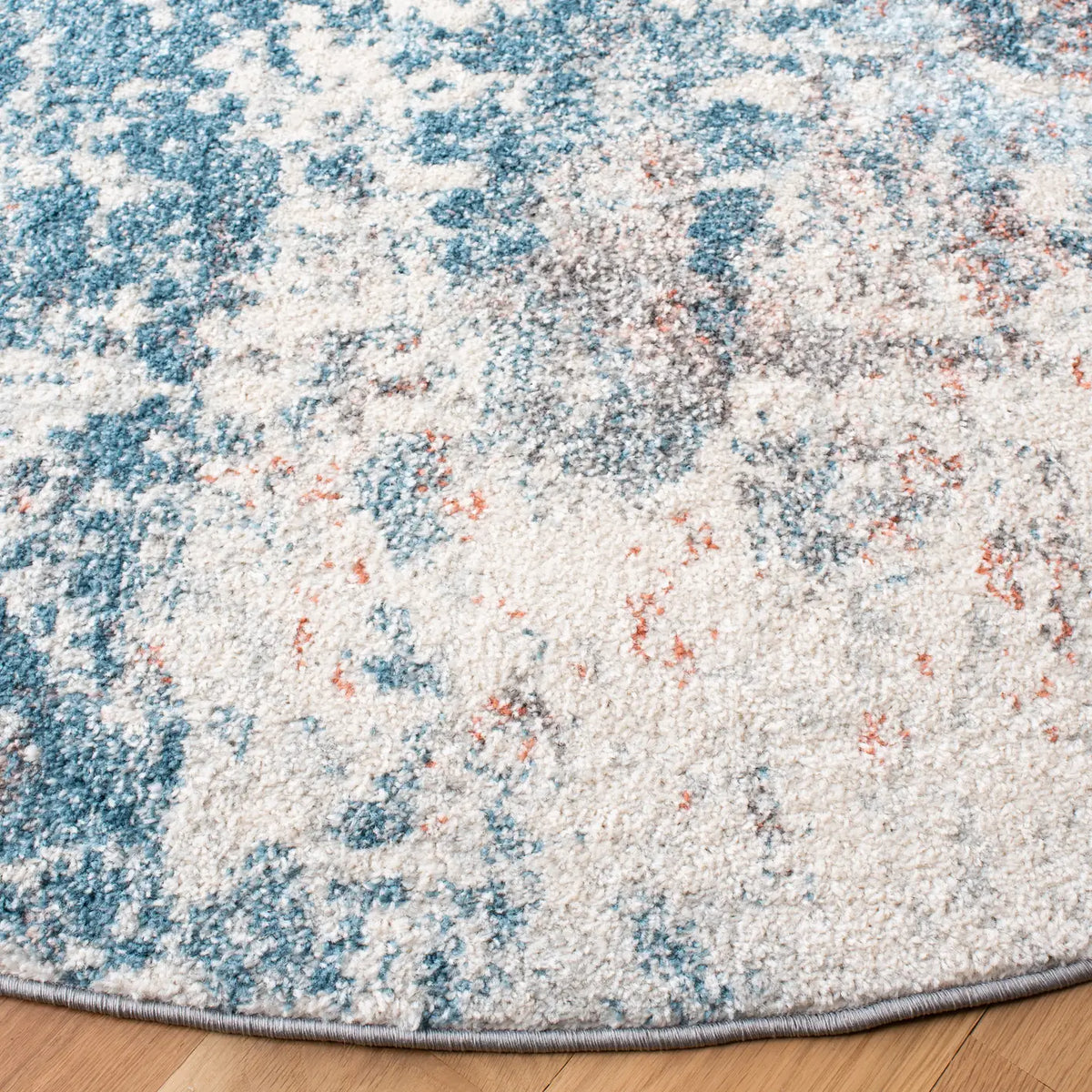 Safavieh Tulum 6'-7" x 6'-7" Rug in Ivory / Dark Blue