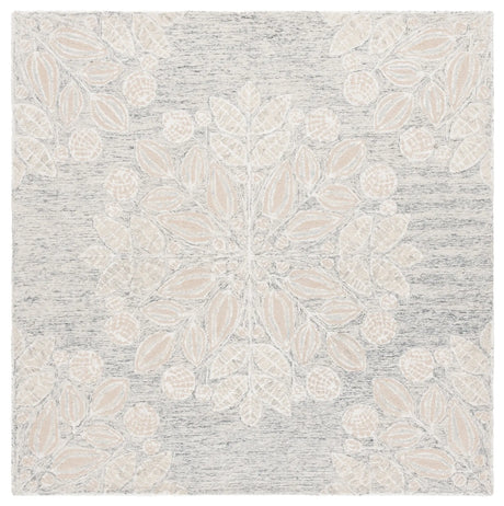 Safavieh Jardin 6'-0" x 6'-0" Rug in Grey / Ivory