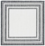 Safavieh Courtyard 6'-7" x 6'-7" Rug in Ivory / Black