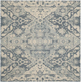 Safavieh Restoration Vintage 6'-0" x 6'-0" Rug in Charcoal / Ivory