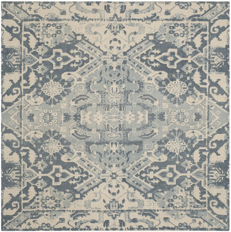 Safavieh Restoration Vintage 6'-0" x 6'-0" Rug in Charcoal / Ivory