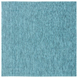 Safavieh Courtyard 6'-7" x 6'-7" Rug in Grey / Aqua