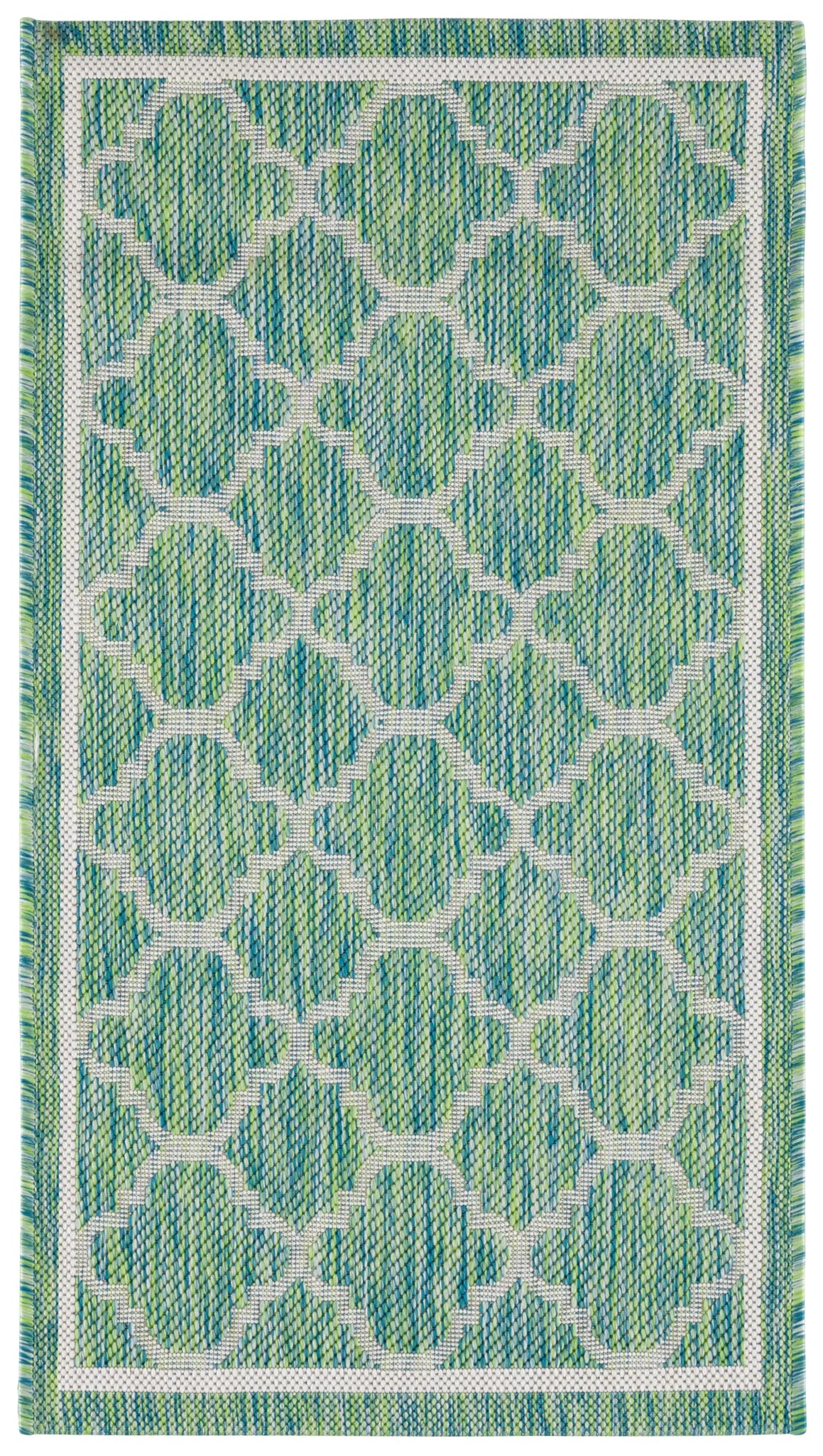 Safavieh Courtyard 2'-0" x 3'-7" Rug in Green / Ivory