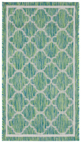 Safavieh Courtyard 2'-0" x 3'-7" Rug in Green / Ivory