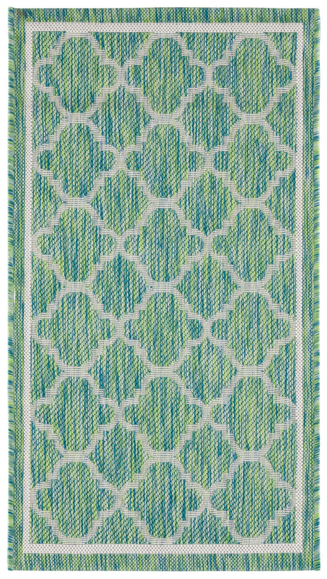 Safavieh Courtyard 2'-0" x 3'-7" Rug in Green / Ivory
