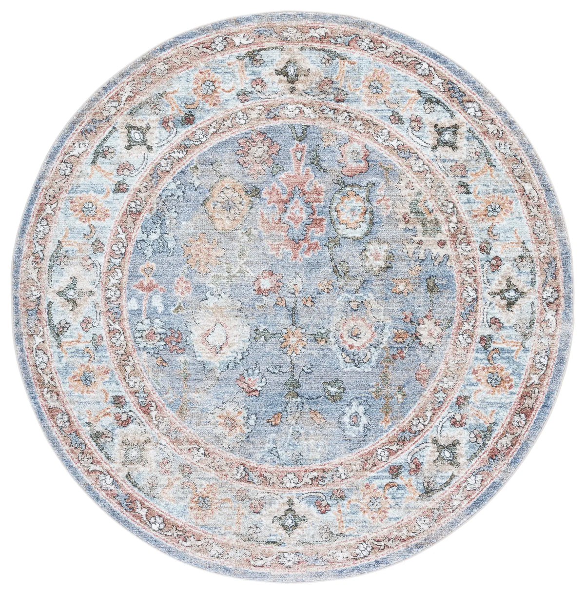 Safavieh Jasmine 5'-3" x 5'-3" Rug in Blue / Gold