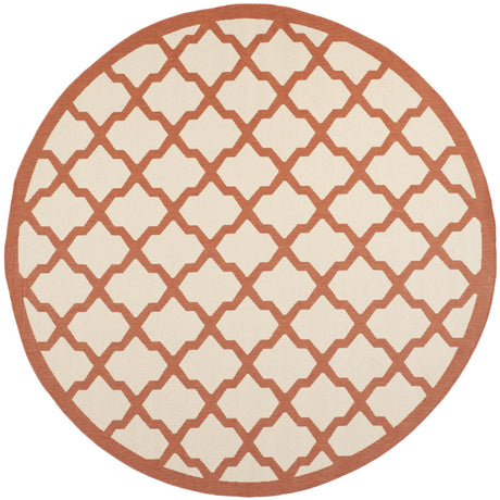 Safavieh Courtyard 7'-10" x 7'-10" Rug in Beige / Terracotta