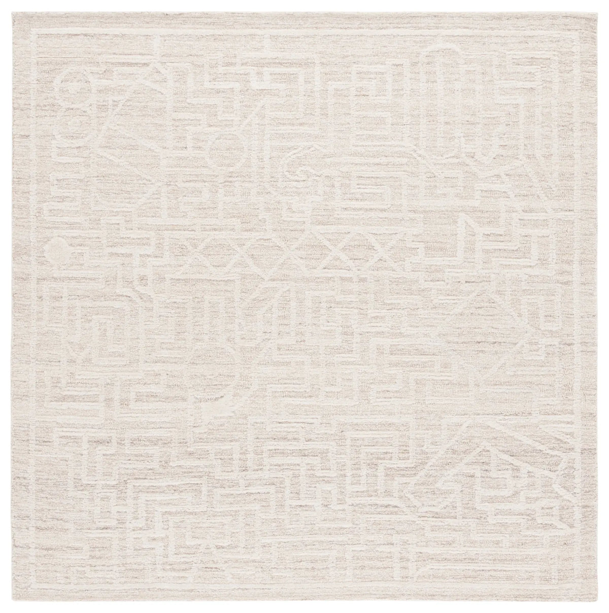 Safavieh Abstract 6'-0" x 6'-0" Rug in Beige / Ivory