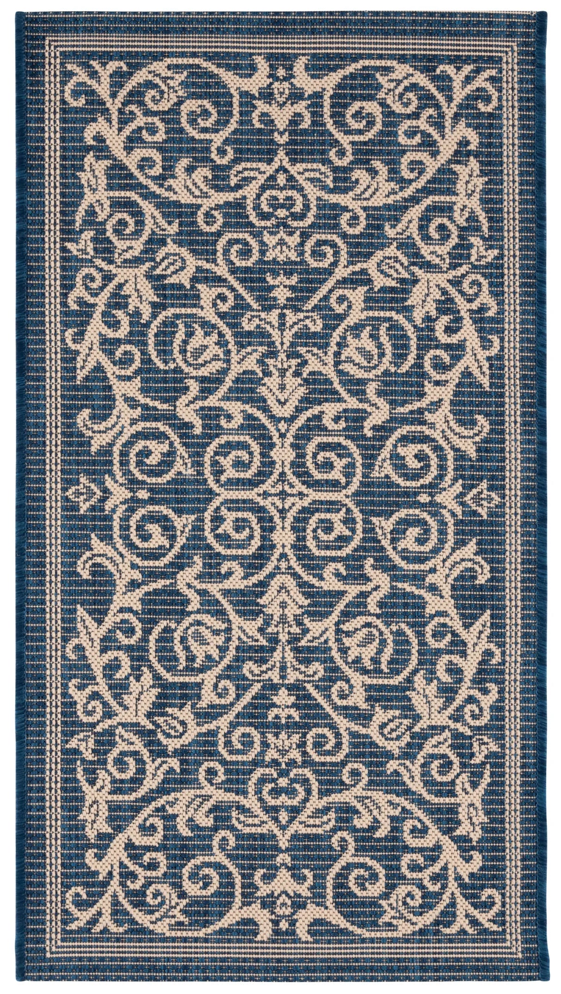Safavieh Courtyard 2'-0" x 3'-7" Rug in Navy / Beige